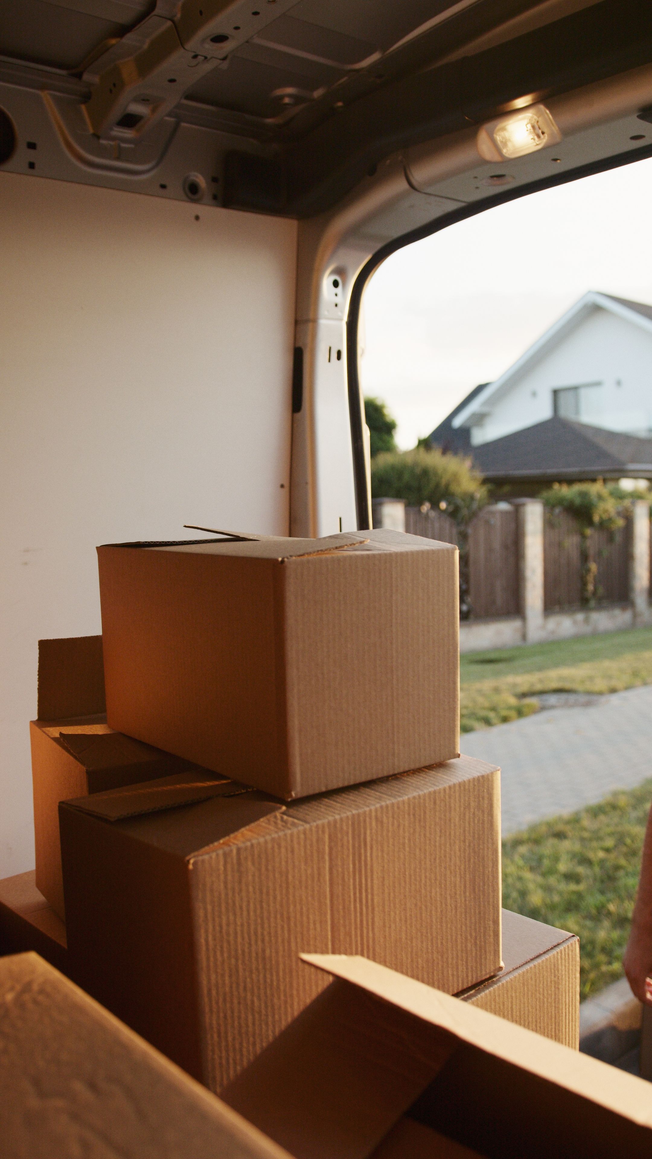 Items safely staged for a junk removal pickup